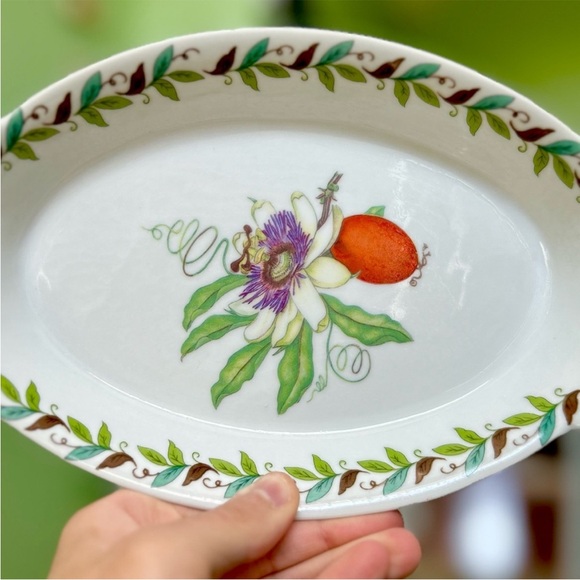 VTG Dainty Floral Oval Serving Dish Cordon Bleu Kitchen Dinnerware Porcelain - Picture 5 of 8